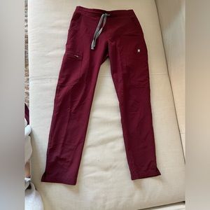 Figs Yola Skinny Scrub Pants, Size XXS, Burgundy